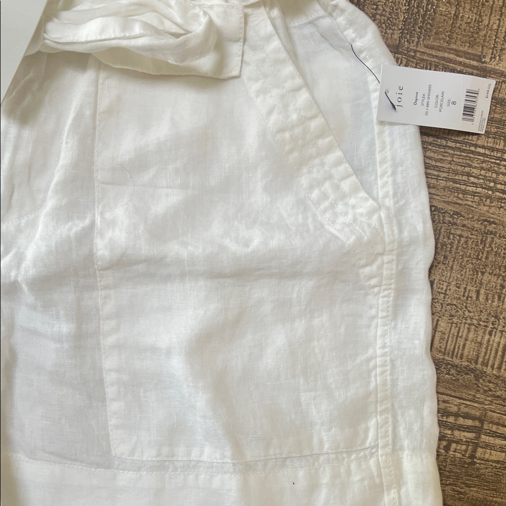 Joie Daynna High Waist Paper Bag Tie Shorts - Porcelain - Picture 3 of 6
